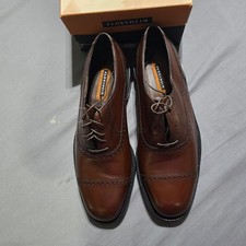 Florsheim Earl 5 Eye Tip Oxford Mens 13 Red-Brown Leather Cap Toe Brogue vintage