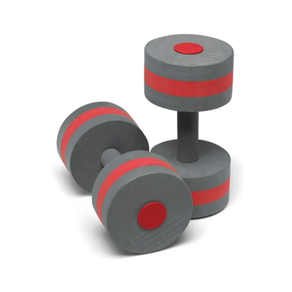 Charcoal Red Dumbbell Floatation Support Aquatic Fitness Equipment 45lbs Resi...