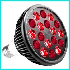 Red Light Therapy Bulb, 18 LEDs Red Light for Body and Face with 660nm and 85...