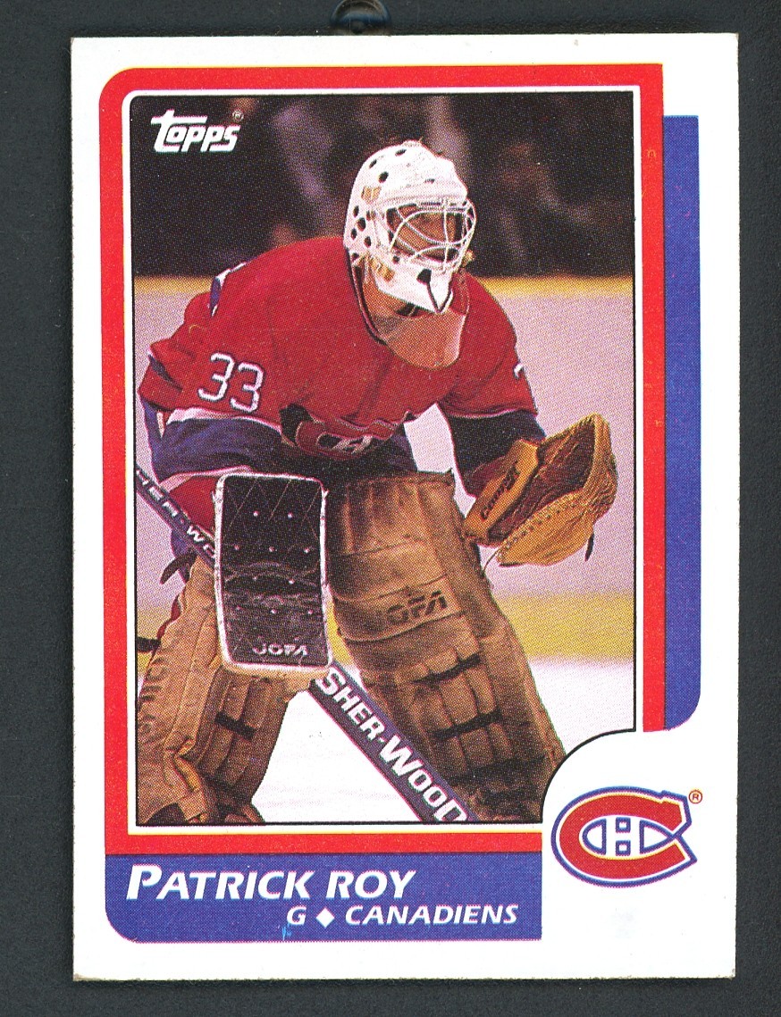 1986-87 Topps Hockey #53 Patrick Roy Montreal Canadians HOF RC Rookie *GOAT*