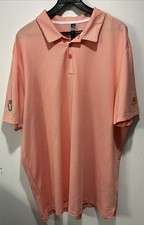 Adidas Polo Shirt Orange Striped Mens 2XL Golf XXL Excellent Arnold Palmer