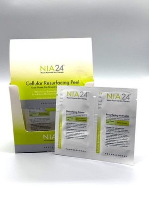 NIA24 NIACIN POWDERED SKIN THERAPY Cellular Resurfacing Peel Box of 15