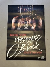 Large Oversized King Von Welcome To O-Block Promotional Poster Rare 24in X 36in