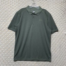 The North Face Shirt Mens Size M Green Flashdry Short Sleeve Polo Shirt Collar