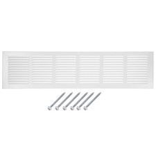 30" x 6" Duct Opening Vent Cover for Wall White Outer Size: 31.7" x 7.8"