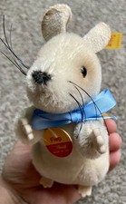 Steiff Mohair Mouse Ean 032127 Fiep Mouse 12cm - Excellent Condition W/All Tags 