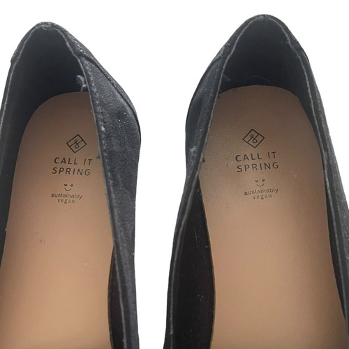 Call It Spring Norah Women's Size 10 Black Vegan Leather Chain Loafer Flats - Picture 3 of 9