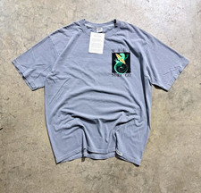 Maui Surf Company Men  s 90s Vintage Gray Graphic Lizard Crew Tee Cotton L/XL