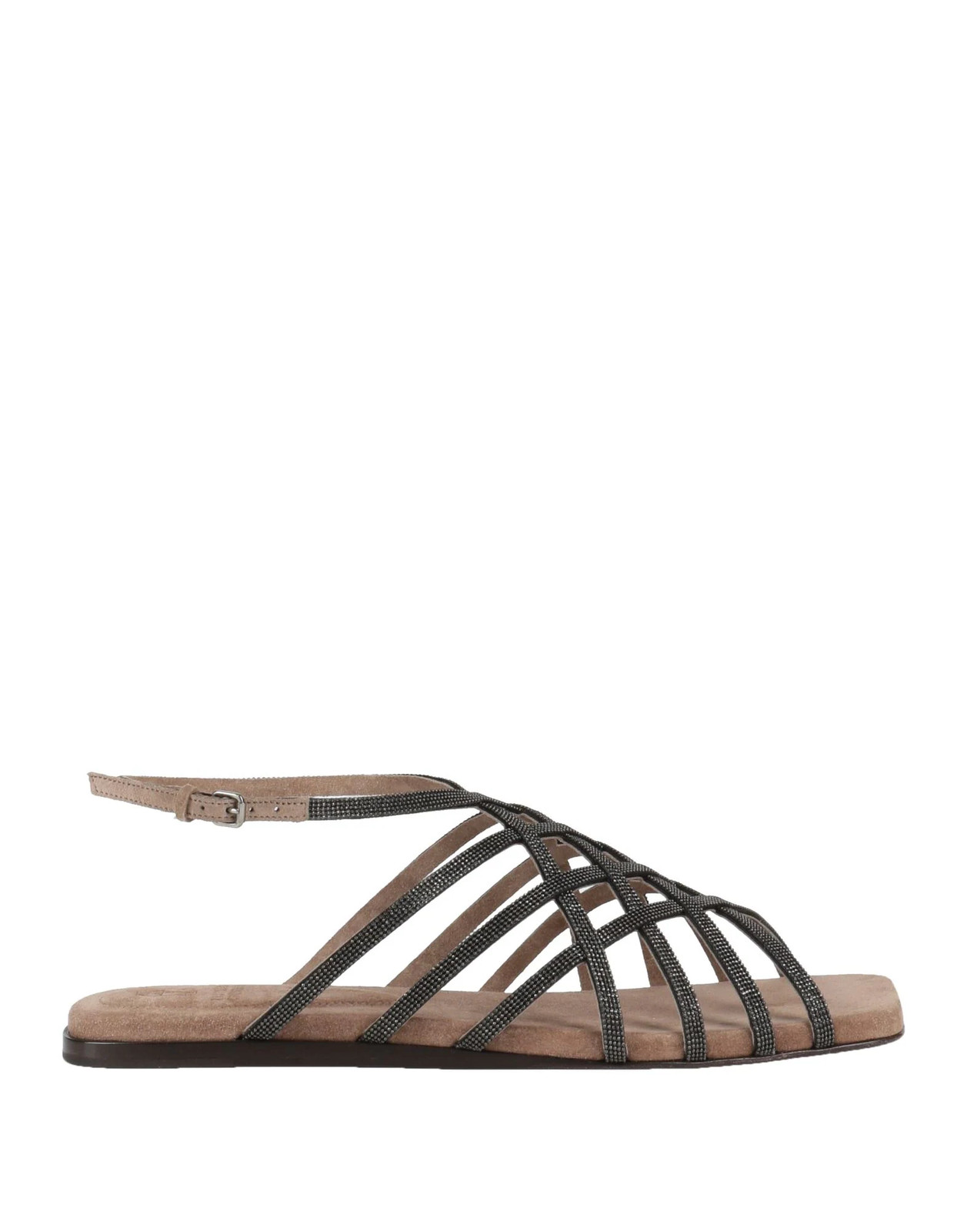 Brunello Cucinelli - Women - Suede Sandals - Charcoal 200890₽