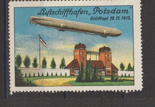 German Poster Stamp Zeppelin 1912