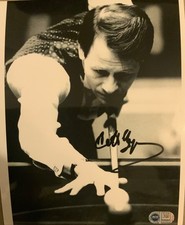 Alex Higgins signed snooker 10x8 Image D photo RACC TRUSTED ACGCERT COA