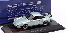 New 1977 Porsche 911 (930) Turbo 3.0 Silver-green metallic 1:43 Spark Diecast