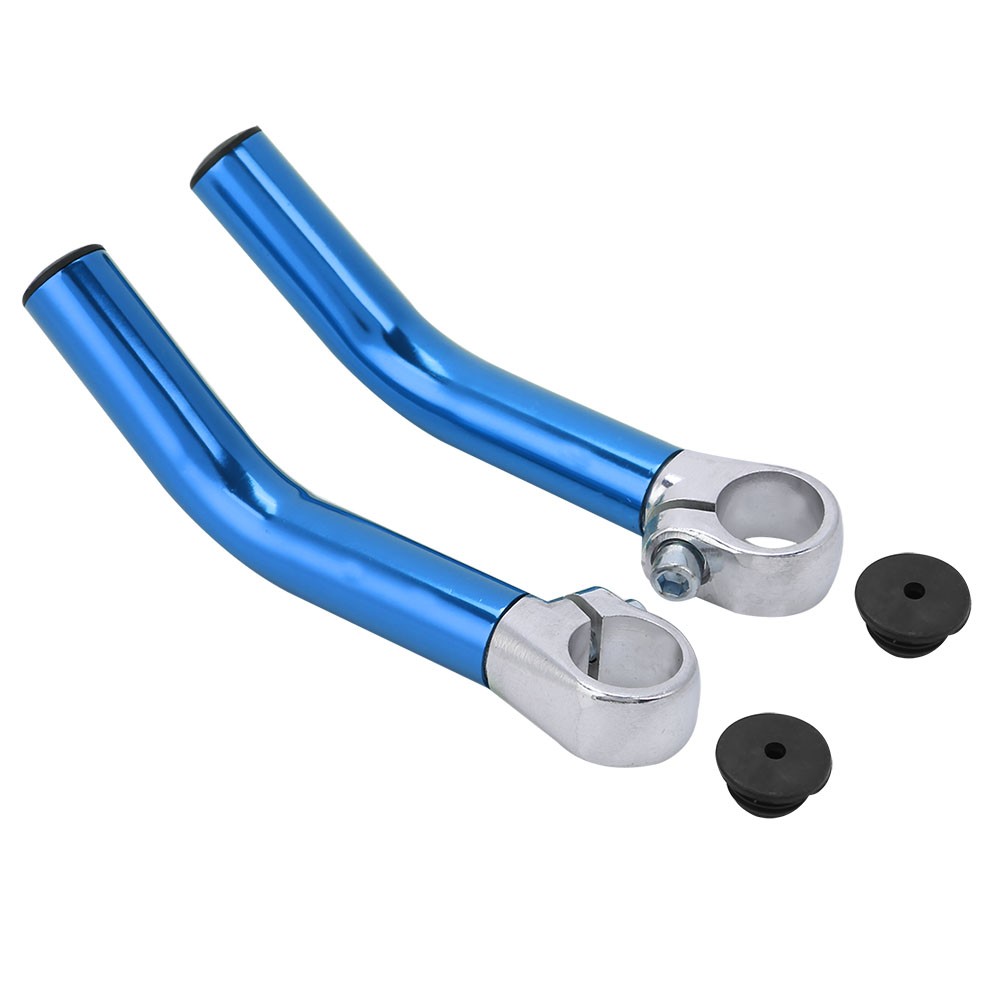 1 Pair Aluminum Alloy Mountain Bike Road Bicycle Handlebar Bar End Blue LW