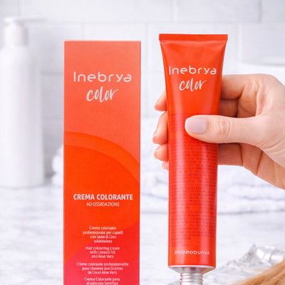INEBRYA COLOR Permanente Haarfarbe in Creme 100ml mit intensiver Farbtiefe