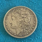 1880 US Morgan Silver Dollar $1 coin Toner