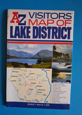 A to Z Visitors Map of Lake District GOOD CONDITION 