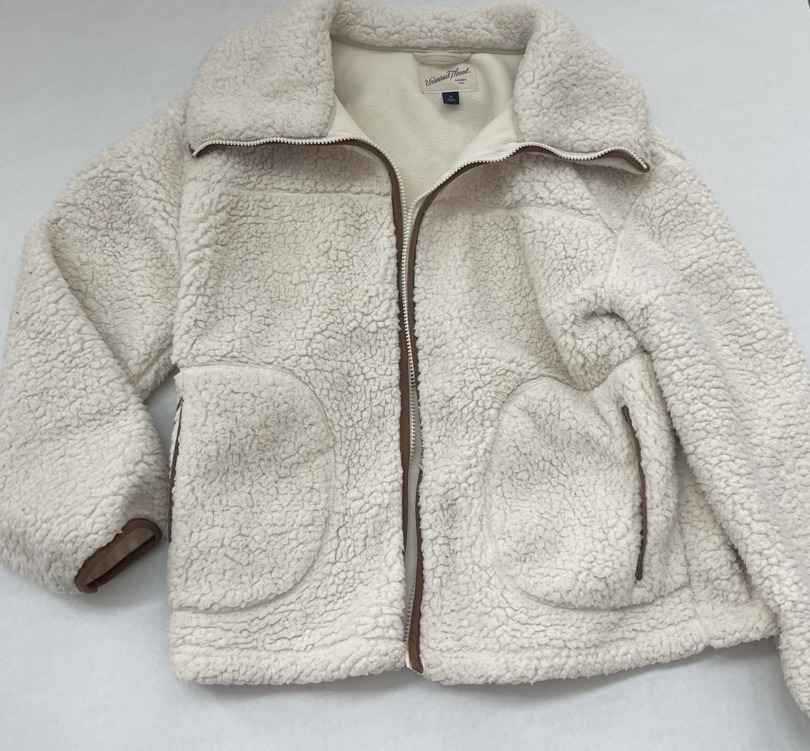 Universal Thread Jacket Medium White Womens Full … - image 1