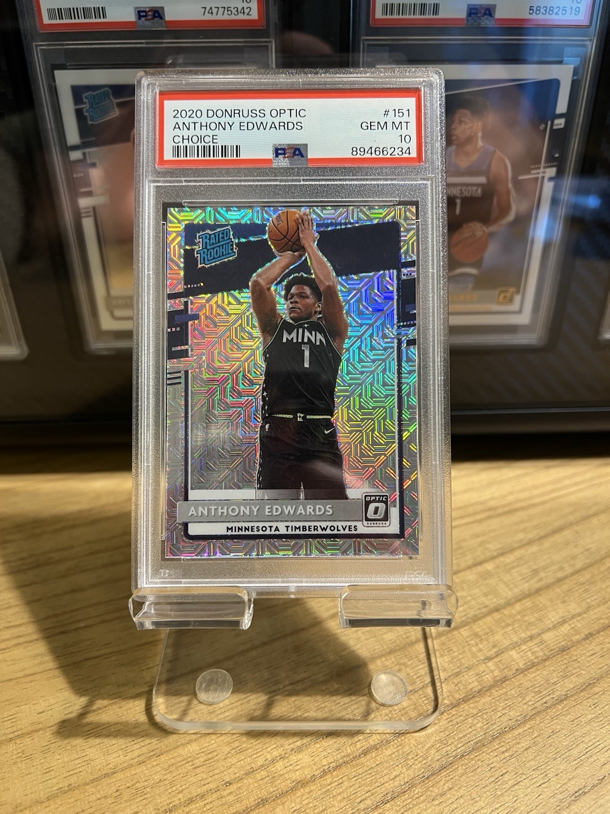 2020 Donruss Optic Anthony Edwards #151 Choice PSA 10 Rookie