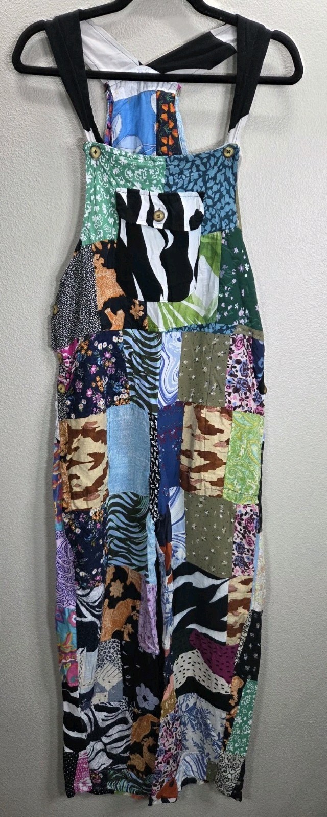 Handmade Patchwork Jumpsuit Boho Overalls Wide Le… - image 1