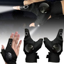 Finger Glove w/ LED Light Flashlight Gloves Outdoor Gear Rescue Night Fishing OY