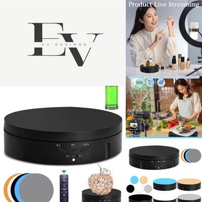 Motorized 360° Display Stand, 22lbs Load with Remote Control & 5 Backgrounds