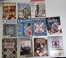 Lot Of 22 Quilters Newsletter Magazines & Books Patterns Quilt In A Day Series +