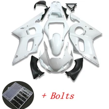 Fairing Kit w/Bolts For Yamaha YZF R6 YZF-R6 1998-2002 Unpainted White Bodywork