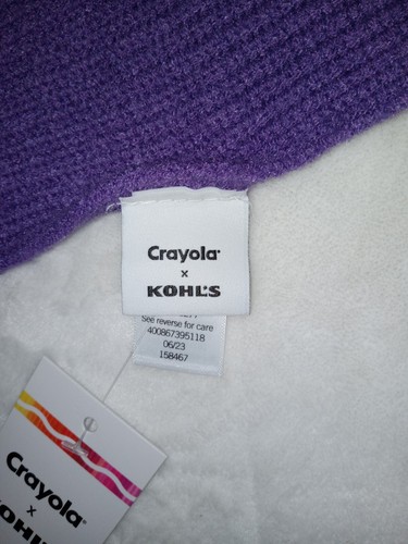 Purple Crayola Scarf Adult Kohls Collaborations Knit Oblong Teacher Art To Wear - Picture 7 of 7