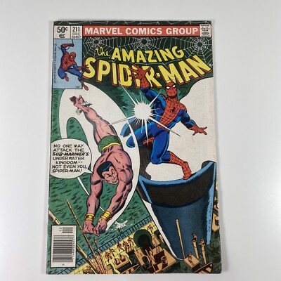 AMAZING SPIDER-MAN #211  The Spider and Sea-Scourge!   1980