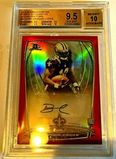 2014 Brandin Cooks Bowman Chrome RC Auto Red Refractor 8/25 BGS 9.5 10 HIGH SUBS
