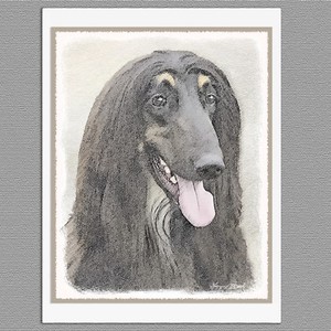 6 Borzoi Russian Wolfhound Blank Art Note Greeting Cards