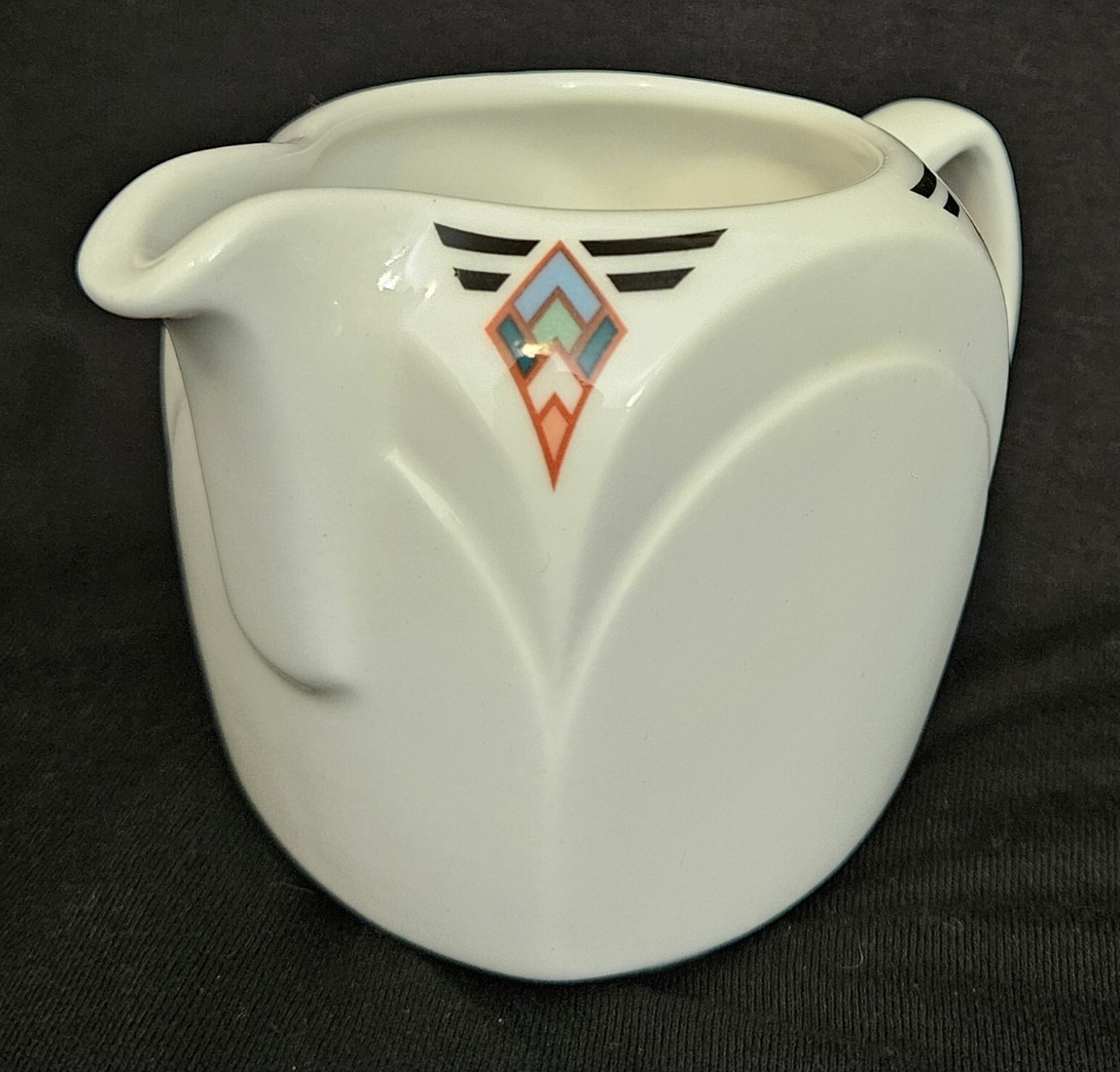 Art Deco Creamer Set of 2 Albalite Steelite International Made in England