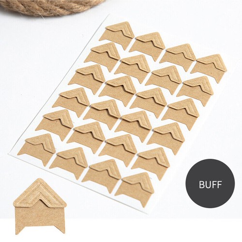 24x/Sheet DIY Self-Adhesive Photo Corner Scrapbooking Craft Photo Corner Sticker - Picture 12 of 21