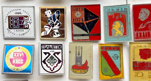 Gran colección!!! Juego 145 URSS Soviética Insignia Acristalada Pin Vidrio!!! - Imagen 10 de 20
