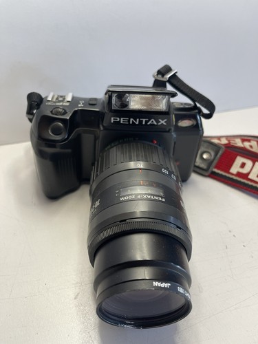 PENTAX SF7 SLR FILM CAMERA PENTAX-F ZOOM 70-200 MM LENS | WITH STRAP (UNTESTED) - Picture 4 of 12