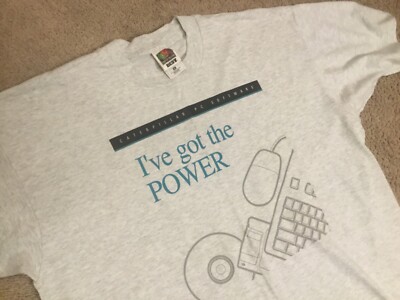 Vintage 90s Apple Caterpiller pc software Diagnostic Computers T Shirt Adult XL