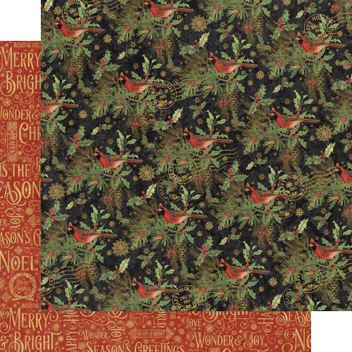 Gráfico 45 DESEOS CÁLIDOS (8 Hojas) Juego de Colección de Papel 12x12 Álbum de Recortes Navidad - Imagen 9 de 9