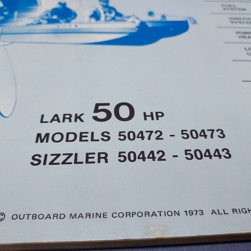 1974 Evinrude 5018 Service Manual Lark 50 HP Models Including Sizzler OMC - Bild 2 von 5