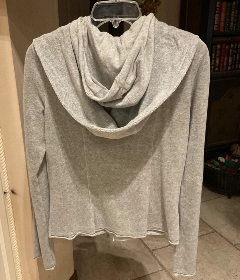 Twisted Heart Gray Zip Up DOUBLE HOODIE M Size Medium Y2K Rare - Image 3 of 4