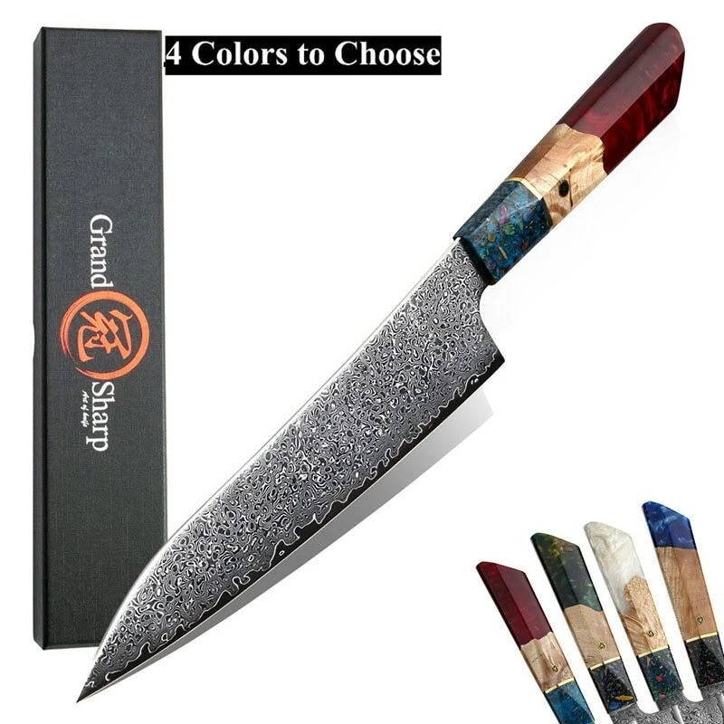 New 8.6 Inch Chef's Knife Japanese Damascus Kitchen Knife Kitchen Knives Gift