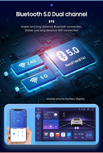 9 Inch Android 12 Octa Core 2 DIN Car Radio Stereo GPS Navi WiFi 6+64GB CarPlay - Picture 17 of 17