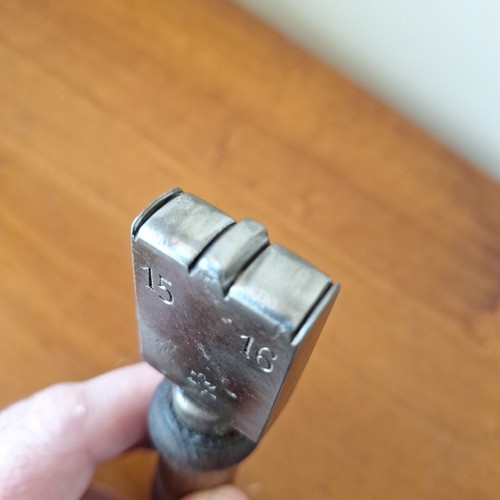 Double Forepart Cobblers Edging Glazing Iron Size 15 16 Shoe Maker Leathercraft - Bild 6 von 16