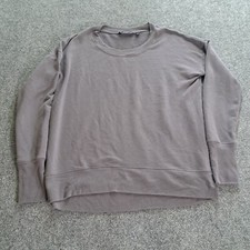 Athleta Sweater Womens Size Medium Gray Long Sleeve Pullover With Thumb Holes