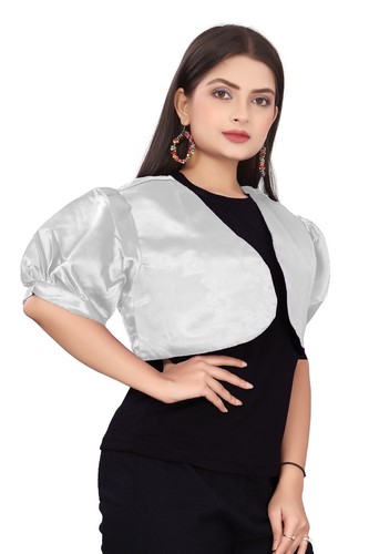 Satin Cropped Bolero Koti Kurzarm Damen Bolero Cardigan Bolero Jacke S109 - Bild 200 von 210
