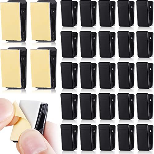 30 Pieces Self-Adhesive Clips Wall Tapestry Clips Sticky Clips Plastic ...