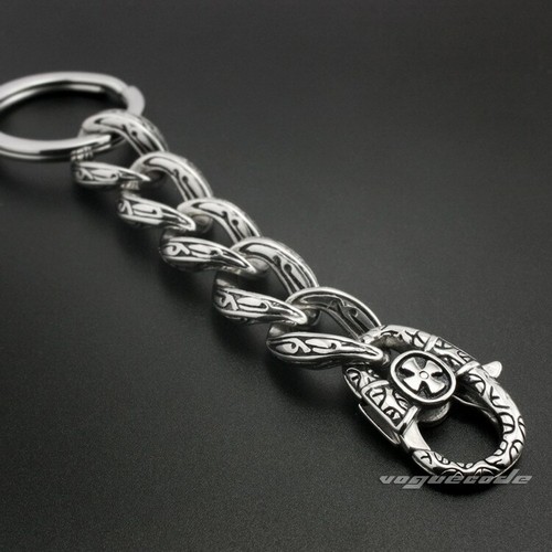 Stainless Steel Unique Tribal Tattoo KeyChain DIY Punk Accessories 5C016KCB - Picture 3 of 6