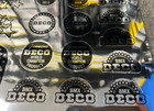 DECO BMX STICKER SHEET 18 DECALS SILVER FREESTYLE HARO HUTCH BICYCLE COLLECTOR — photo 4