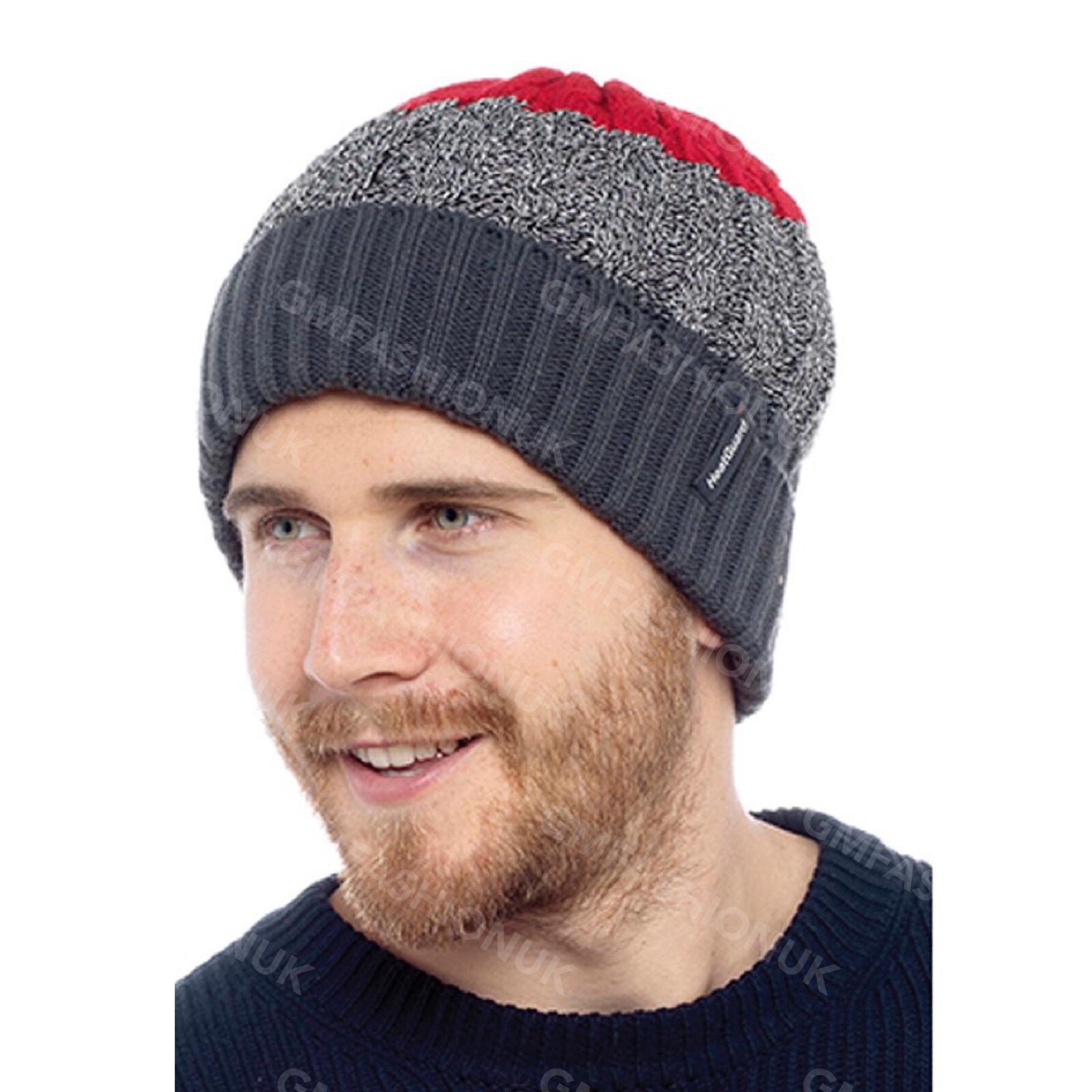 Mens Knitted Thermal Warm Winter Wooly Chunky Ski Outdoor Work Beanie