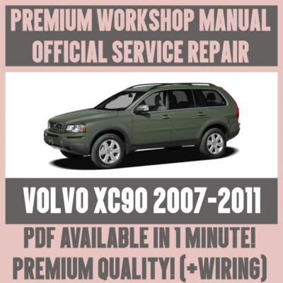 MANUALE OFFICINA GUIDA ASSISTENZA E RIPARAZIONE per VOLVO XC90 2007-2011 +CABLAGGIO