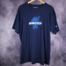 Vintage 00s Y2K Robotech Macross Harmony Gold Navy Anime ODM Shirt